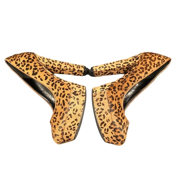 SAKS ANIMAL PRINT PLATFORM HEELED SHOES 36.5 main image 8